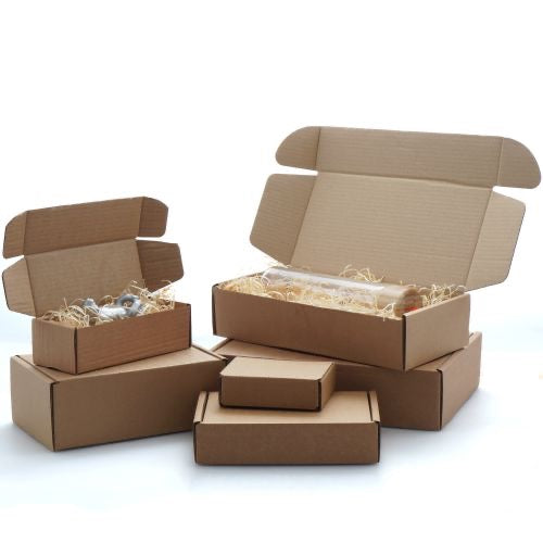 Brown Postal Boxes – Flat-Packed (50 Pack)
