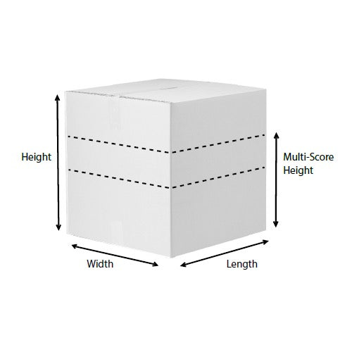 Single Wall White Cardboard Boxes – Flat-Packed (20 Pack)